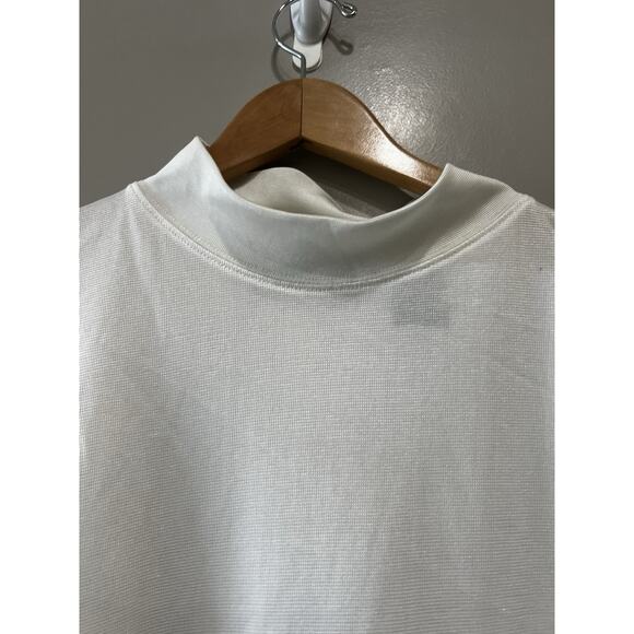 MONDO UOMO Italia Men’s XXL Shirt white Sports Athleisure Pickleball mock neck - Picture 4 of 5